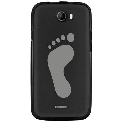 Coque Souple Pour Wiko Barry Avec Impression Motifs Empreinte De Pied