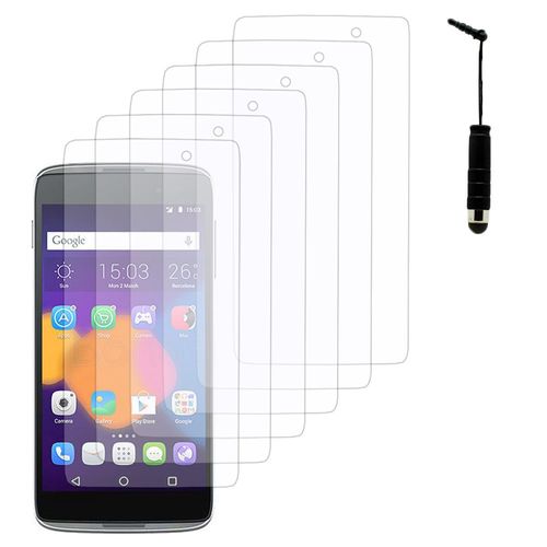 Lot / Pack De 6 Films Pour Alcatel Idol 3 (4.7) Protection D'écran Clear Transparent + Mini Stylet