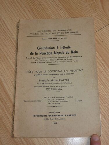 Contribution À L'étude De La Ponction Biopsie Du Rein