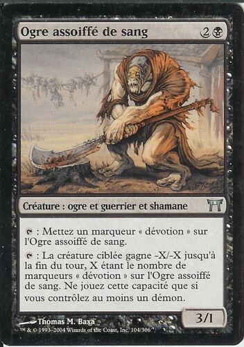 Carte Magic - Ogre Assoiffé De Sang - Guerriers De Kamigawa 104/306