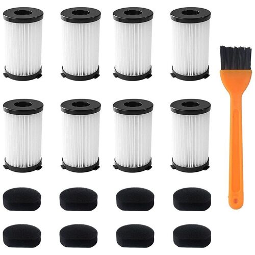 Filtres de remplacement pour aspirateurs MOOSOO D600 et Ariete Handyforce, RBT 2761, RBT 2759, comprend 8 filtres + 8 filtres en mousse