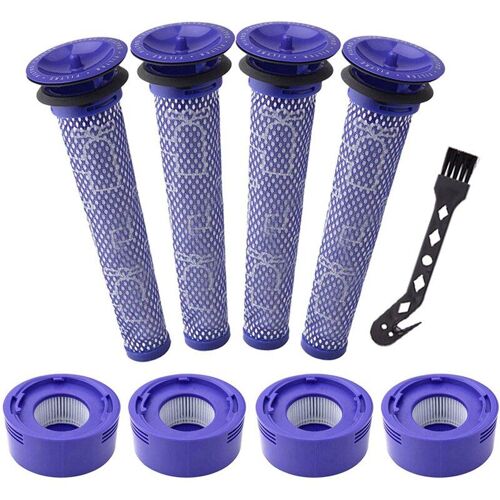 Lot de 4 préfiltres et 4 packs de filtres HEPA de remplacement pour aspirateur sans fil Dyson V7, V8 Animal et V8, Promotion!