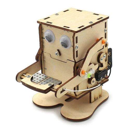 Robot Mangeant Pièce De Monnaie En Bois Diy Modèle D¿Enseignement Apprentissage Stem Kit De Projet Pour Enfant Science Expérience En Bois Kit D¿Assemblage