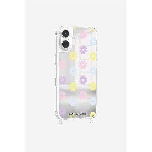 COQUE IMPRIMÉE LA COQUE FRANÇAISE MIROIR MARGUERITES PASTELS AVEC ANNEAU POUR IPHONE 17