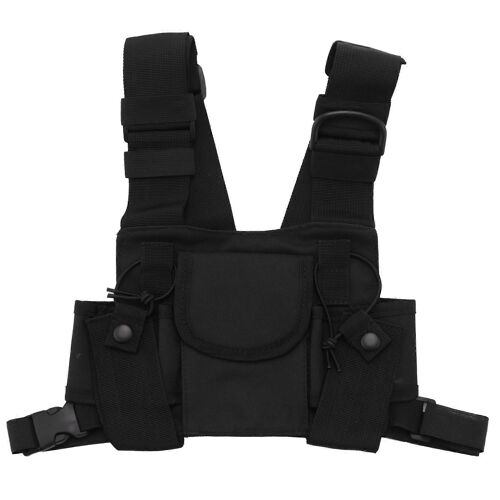 Radios Pocket Radio Chest Harnais Chest Front Pack Poche Holster Gilet Housse de transport pour 2 Way Radio Wa