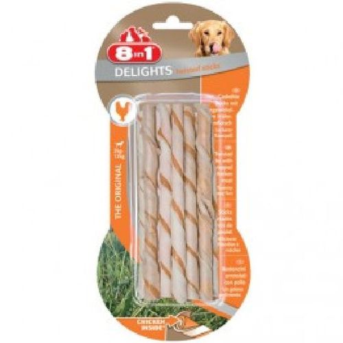 Friandise Delight 8in 1 Sticks Torsades Poulet 35 Pces