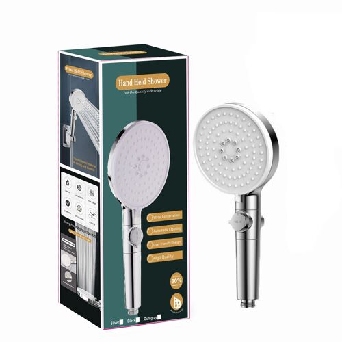 Pommeau de douche, ABS, 5 modes de fonctionnement, Silver