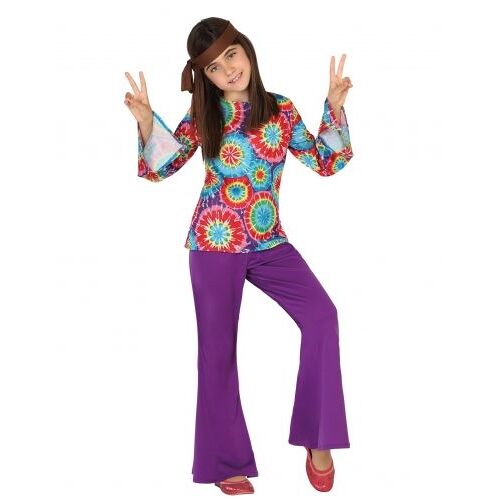 Déguisement Hippie Fille, Taille 3 À 4 Ans