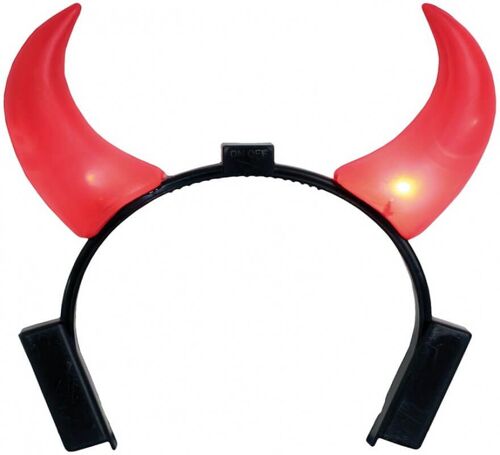 Diadème Diable Avec Cornes Lumineuses (Taille Unique Adulte)