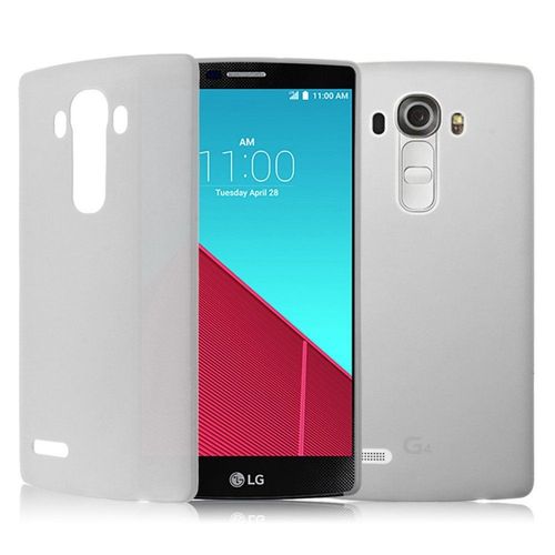 Coque Blanc Lg G4 Transparent Fine 0.3 Mm Fine Etui Housse Bumper 