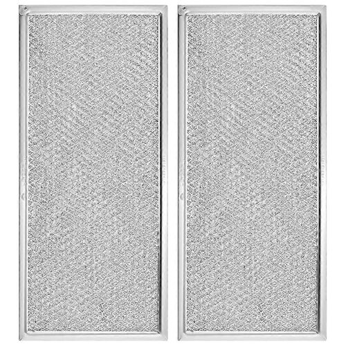 2PCS W10208631A Filtre à graisse pour micro-ondes Filtre à mailles en aluminium pour micro-ondes remplace le filtre