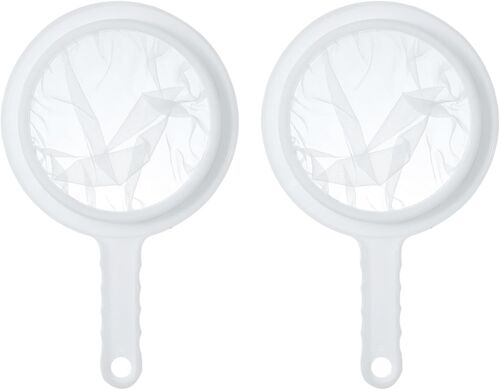 Kalanka-Lot De 2 Passoires De Cuisine Fines En Maille De Qualité Alimentaire 400 - Parfait Pour Filtrer Le Lait De Soja, Le Jus, Le Vin Et Le Café