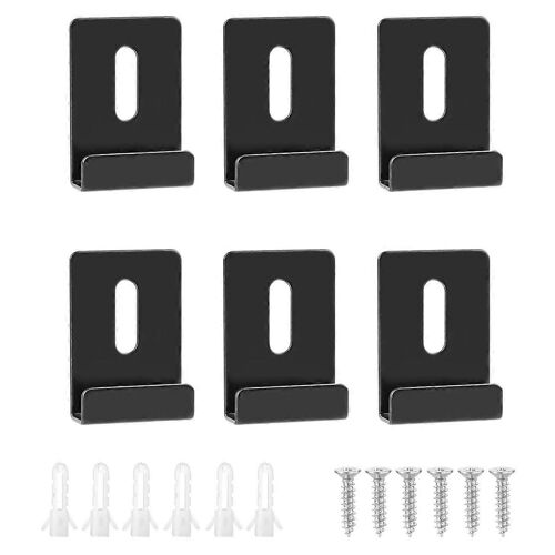 6 Pcs Métal Miroir Clips 3/4 Large Canal Miroir Cintre Clip Grand Lourd Retenue Clips pour Miroirs