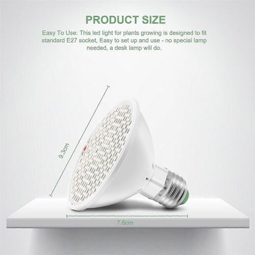 Lampes Led Pour Plantes E27 200 Leds Ampoule De Croissance À Spectre Complet Pour Plantes D'intérieur Serre Et Jardin Succulentes Fleurs