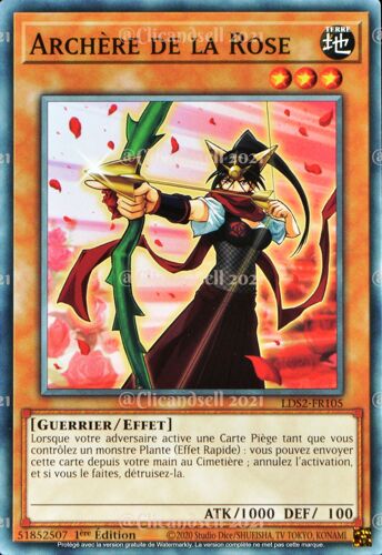 Carte Yu-Gi-Oh Lds2-Fr105 Archère De La Rose Neuf Fr