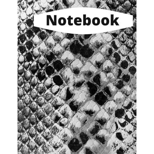 Notebook: Snake Pattern Print Composition: Deep Brown Lined Interior With An Inspirational - "Excellence Is Not A Skill, It's An Attitude By Ralph Marston