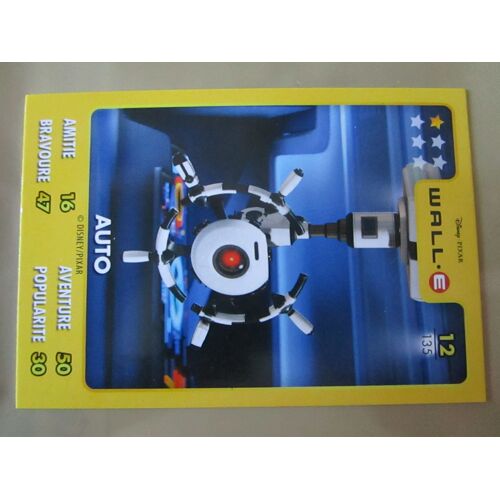Carte Auchan Disney Pixar 2015 N°12 Auto Wall.E