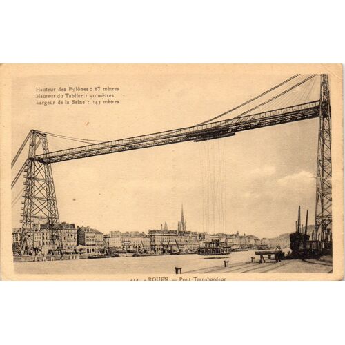 Carte Postale Ancienne - Rouen -  Pont Transbordeur