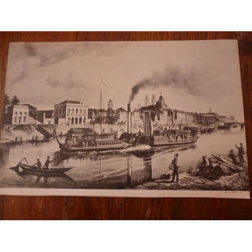 Reproduction De Gravure : Orleans En 1840 Par Pensée.