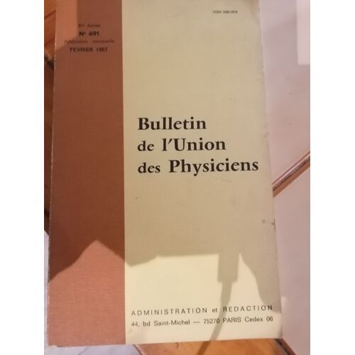 Bulletin De L Union Des Physiciens 691