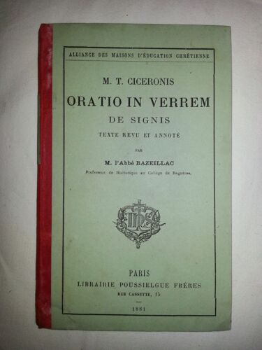 M.T. Ciceronis Oratio In Verrem De Signis