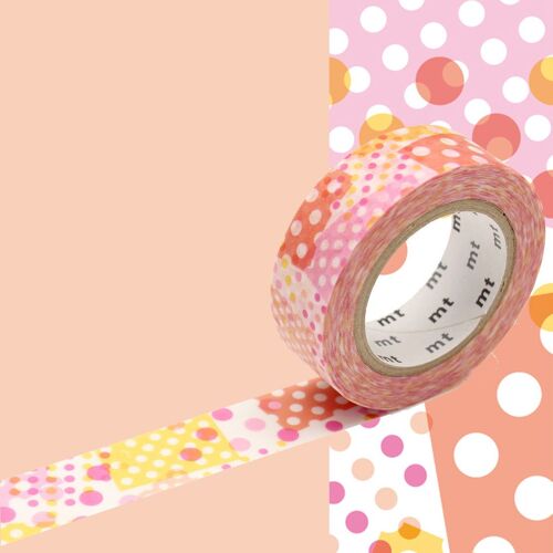 Masking Tape Mt Collage Pois Rose - Negapoji Pink
