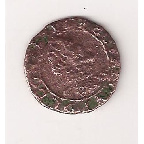 Double Tournois Bourbon Conti Type Rare Sans Date Légende À 12 Heures