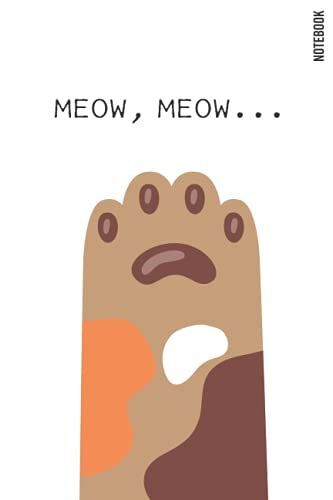 Meow Notebook: You Like Felines, This Is For You. Cover Cats Claws Line Notebook 120 Pages