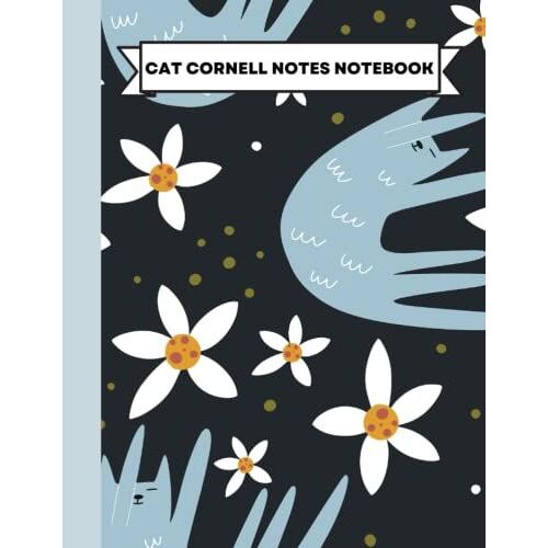 Cat Cornell Notes Notebook: Abstract Cats With Daisies | Cat Cornell Note Paper Notebook Journal For Adults Girls Boys Women Men Teens Kids And ... With A Pretty Cat Interior Design (8.5"X11")
