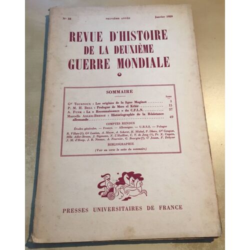 Revue D'histoire De La Deuxieme Guerre Mondiale 33