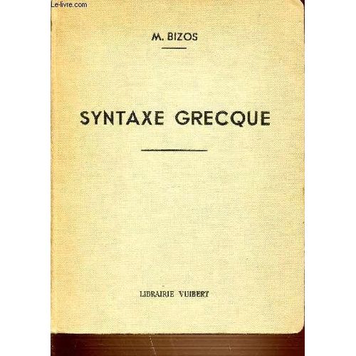 Syntaxe Grecque.