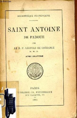 Saint Antoine De Padoue - Bibliotheque Franciscaine.