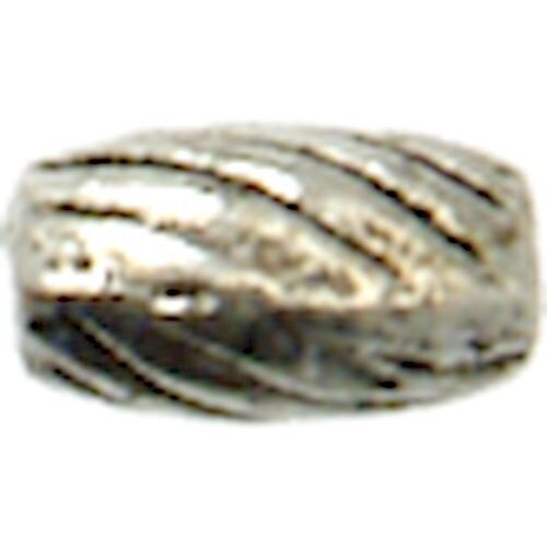 Perle Métal Grain De Riz 7 Mm Argenté (Lot De 10)