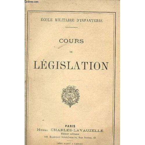 Cours De Legislation.