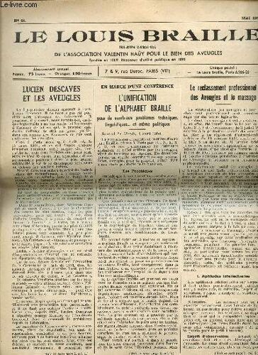 Le Louis Braille N°15 - Mai 1950 - Bulletin Bimestriel.