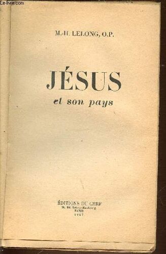 Jesus Et Son Pays.