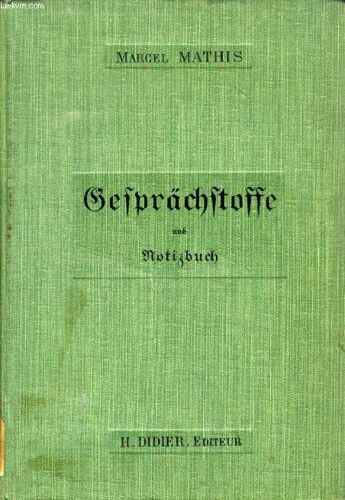 Systematisch Geordnete Gesprächstoffe Und Angebahntes Notizbuch
