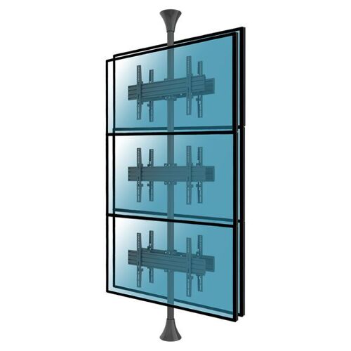 Support sol-plafond pour 6 écrans TV back to back 32" - 75"