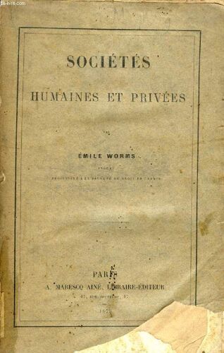 Societes Humaines Et Privees