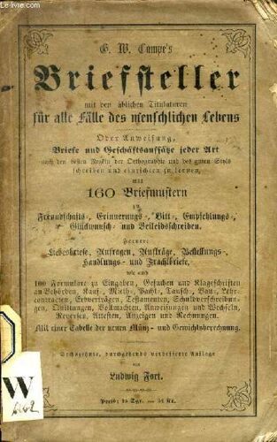 Briefsteller Mit Den Üblichen Titulaturen Für Alle Fälle Des Menschlichen Lebens