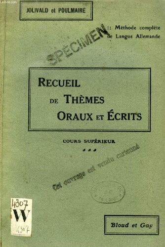 Receuil De Themes Oraux Et Ecrits, Cours Superieur