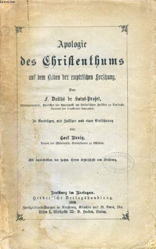 Apologie Des Christenthums Auf Dem Boden Der Empirischen Forschung