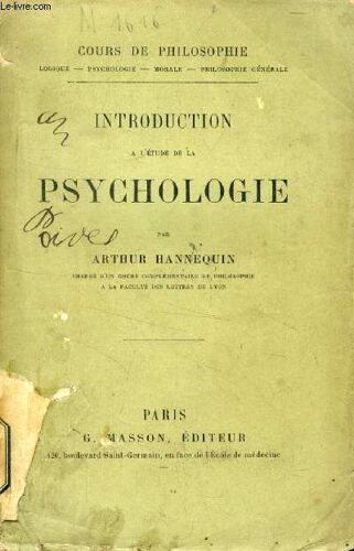 Introduction A L'etude De La Psychologie