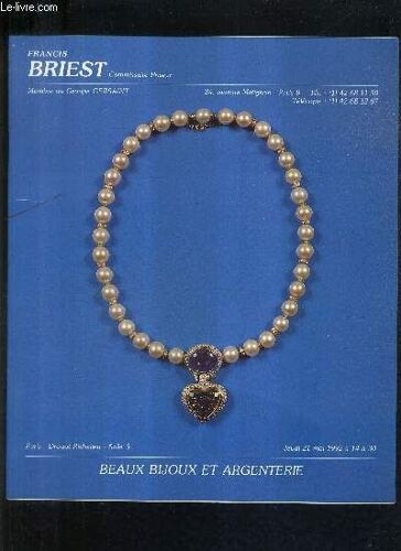 Catalogue De Ventes Aux Encheres - Beaux Bijoux Et Argenterie - 21 Mai 1992 - Drouot Richelieu Salle 3 .
