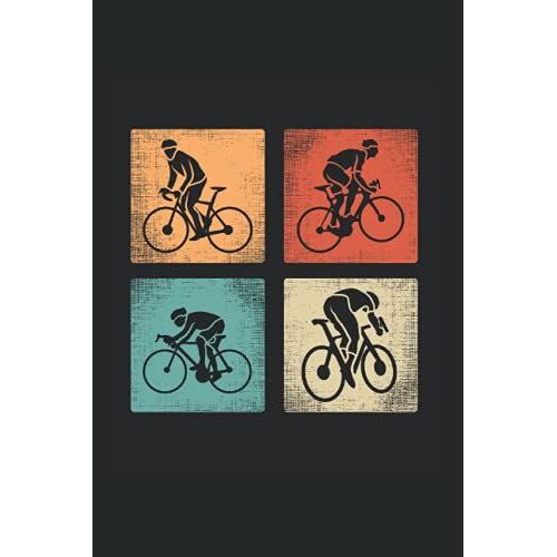 Downhill Silhouettes Biker Mountainbike Mtb Bicycle Cyclist: 6x9 Notebook
