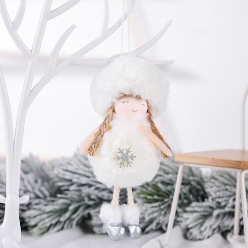 Poupée Ange En Peluche, Ornements De Noël, 6styles Mignons, C¿Ur Flocon De Neige Pour La Maison, Pendentif Pour Arbre De Noël, Décoration Cadeau Pour Filles, 1 Pièce