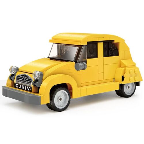 Sans Boîte D'origine - Voiture Classique France Citroen 2cv, Échelle Technique 1:24, Blocs De Construction, Véhicule À Assembler, Modèle De Briques, Collection De Jouets Pour Cadeaux