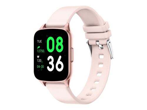 ABYX Fit Ozone - Montre connectée avec bracelet - silicone - poudre rose - affichage 1.3" - Bluetooth - 33 g