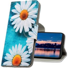 Coque Pour Honor 8x, Coque En Cuir Huawei Honor 8x, Etui Telephone Honor 8x, Motif Colore Imprime Housse Pour Huawei Honor 8x. Xc1 Chrysanthemum