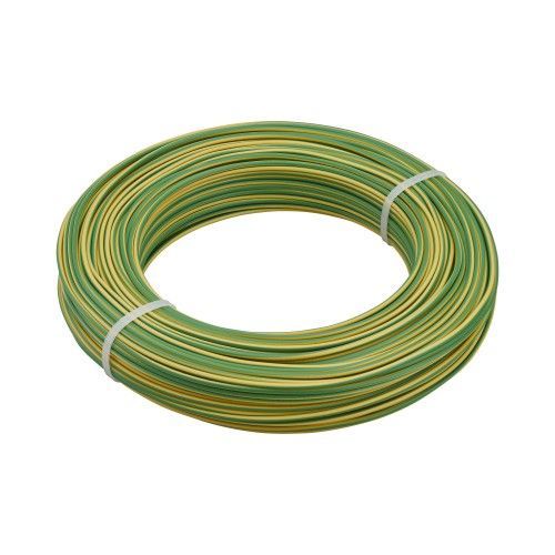 Câble rigide HO7V-U - 2,5 mm² - couronne de 100 m - jaune/vert DEBFLEX